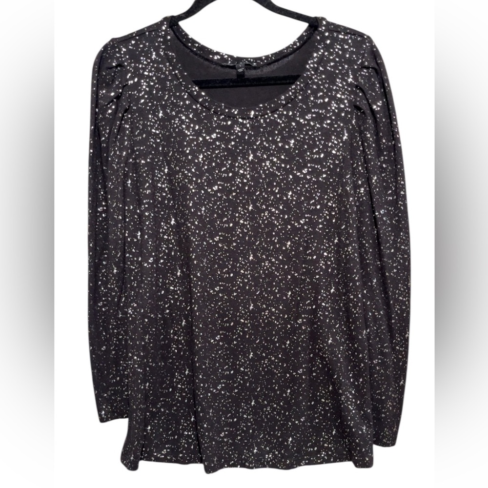 ❌TRADED❌ Elegant Black and Silver Speckled Women's Top